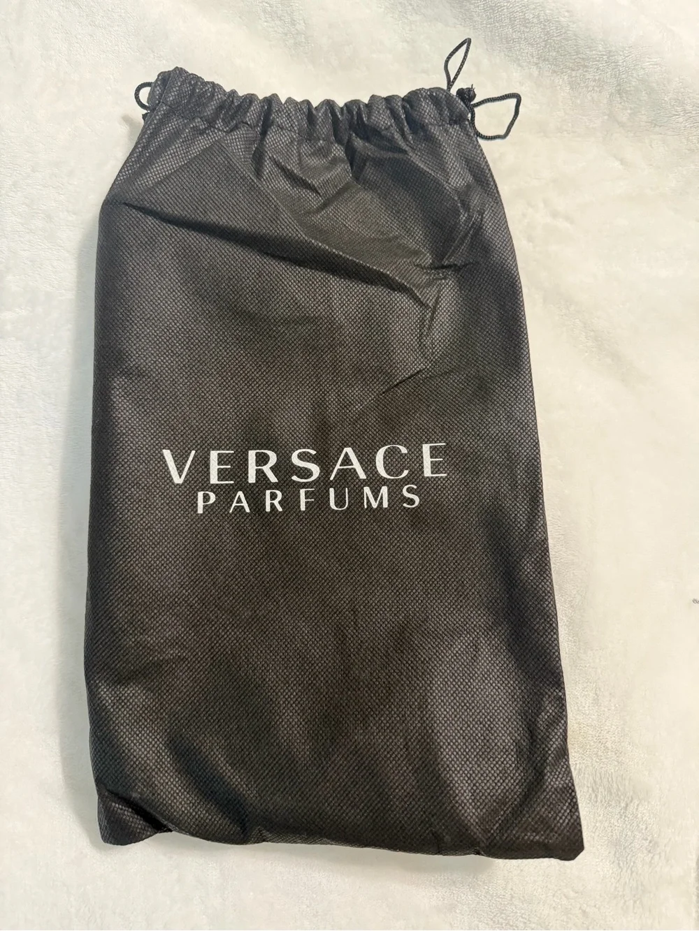 Versace Parfums Metallic Gold and Black Crossbody with Detachable Strap